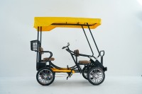 La fête foraine de vélo surrey élégante monte 4 sièges surreyman alimenté par batterie 500w entreprise de location de moteur