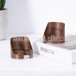 Hangxu Solid Wood Phone <b>Stand</b> Minimalist Design For Mobile Phones And Tablets Desktop Support Modern Art Style - Product Image 2
