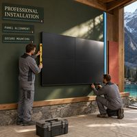 Mur vidéo LCD IPS 55 pouces avec cadre de 3,5 mm et contrôleur, affichage matriciel pour stand de salon professionnel, garantie de 2,1 ans