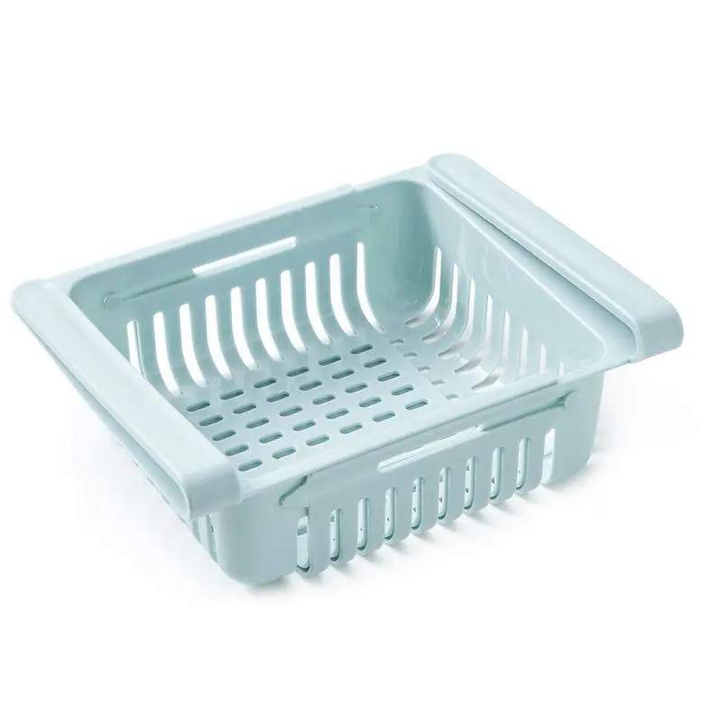 Caja de plástico retráctil ajustable para almacenamiento de nevera, contenedores de alimentos reutilizables multifunción para Cocina
