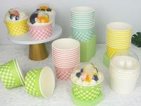 Tasses de papier à mur unique de crème glacée de couvercles qui respecte l'environnement jetables de yaourt