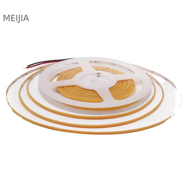 8mm PCB Width Good Heat DC 12V 24V COB LED Strip Light 320LED/m PVC Body Flex LED Strips with IP65 Rating