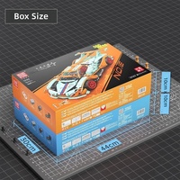 Jouet électronique éducatif technique 13155 13156 1669 pièces en plastique ABS, modèle de voiture de sport RC à construire, échelle 1:10, cadeau de festival
