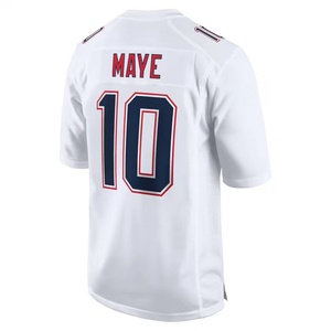 เสื้อฟุตบอลอเมริกันปักลาย Drake Maye 12 Brady รุ่นใหม่ ซีซั่น 10 แขนสั้น ไซส์พลัส - Product Image 2