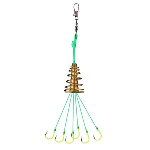 Byloo-gancho de pesca para tienda en línea, trampa de cebo, alimentador, jaula con muelles de acero inoxidable, 6-12 # - Product Image 6