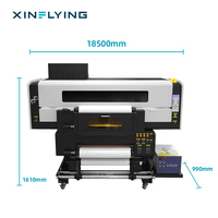 XinFlying 60cm imprimante uv dtf pour animaux de compagnie 4 pièces i3200 xp600 rouleau à rouleau imprimante uv dtf avec feuille d'or