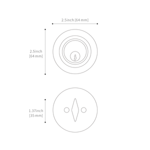 Cerradura de puerta de perilla cilíndrica de aleación de zinc de estilo americano con llave - Product Image 5