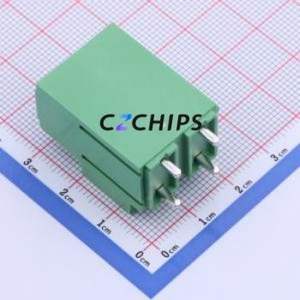 DB135-10.16-2P-GN-P Screw Terminal Block P=10.16mm Connector ( Construction: 1x2P )( Pitch: 10.16mm )( Color: Green ) - Product Image 2