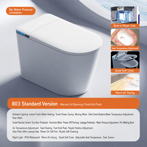 <span class=keywords><strong>WC</strong></span> Smart Monoblocco Moderno con Bidet Integrato, Serbatoio Incorporato, Nessun Limite di Pressione dell'Acqua, <span class=keywords><strong>Coperchio</strong></span> Automatico, Sciacquo con Sensore a Piede, Sedile Riscaldato e Asciugatore - Product Image 2