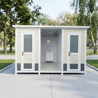 Toilettes portables avec salle de bain intégrée, dotées de panneaux sandwich, imperméables, faciles à installer, adaptées à un usage commercial