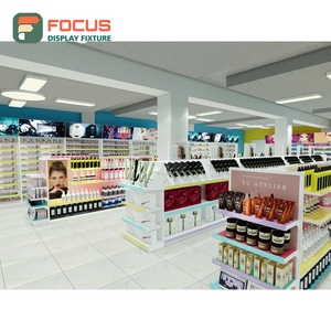 Modern Human Hair Display Cabinet Glass Panel Lighted Drawer Multi Shelf Display Cabinet Fixture - Product Image 1