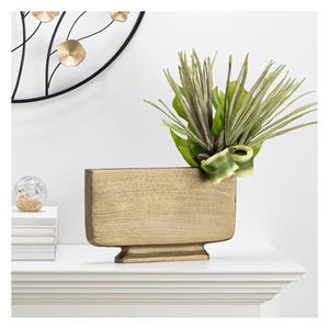 Vase en aluminium de qualité supérieure, finition or antique, pour table, décoration moderne pour la maison, les hôtels et les restaurants, best-seller - Product Image 1