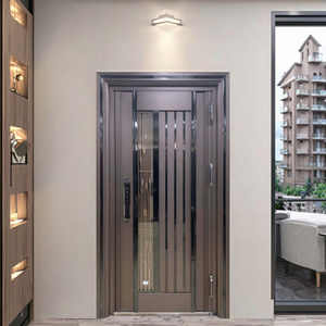 Zs Tùy Chỉnh Biệt Thự Sang Trọng Bên Ngoài Phía Trước Nhập Cửa Hiện Đại Chống Trộm An Ninh Nhôm Thép Cho Nhà Ở Cho Phòng Ngủ Ngoài Trời - Product Image 4