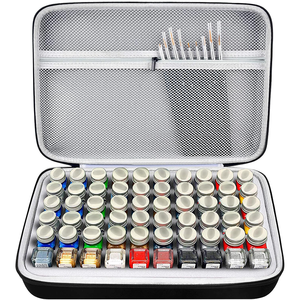 Caja organizadora de pintura de fabricante OEM con capacidad para 60 botellas para Testors, solo estuche rígido de pintura - Product Image 1