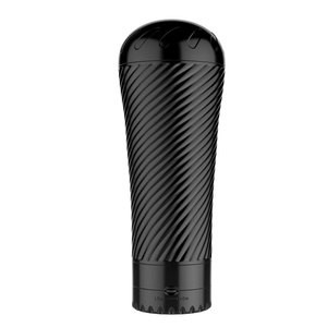 Masturbateur masculin vibrant en silicone souple en forme de bouche, anal et vaginal, jouet pour adultes, godet masturbateur noir - Product Image 4