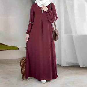 Abaya du Moyen-Orient, Robe Abaya à Manches Longues, Mode Arabe, Jupe Décontractée Scintillante, Vêtements - Product Image 2