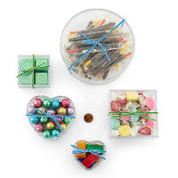 Boîte de rangement en acrylique transparent de qualité alimentaire, épaisseur 2 mm, avec couvercles, personnalisable par gaufrage, pour bonbons, gâteaux, aliments pour bébés, sucre, présentoir