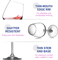 Vente en gros de verres à vin rouge carré pour cocktail créatif Martini à cylindre droit unique à longue tige de haute qualité faits à la main