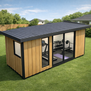 Conteneur de gym extérieur pour jardin, salle de fitness préfabriquée, structure en acier durable, isolé et résistant aux intempéries - Product Image 4