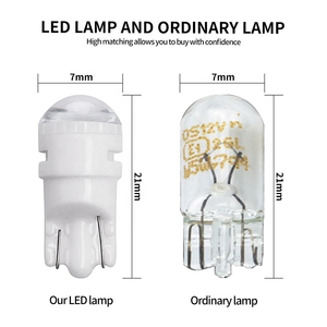 หลอดไฟ LED อัตโนมัติสำหรับรถยนต์ ไฟสีต่างๆ 12V T10 หลอดไฟ LED ชิป 5630 หลอดไฟสำหรับตกแต่งภายในรถยนต์ - Product Image 3