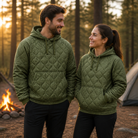 MITO Woobie 100% Nylon Quilted Puffer Hoodie Snow White Camo Insulated Pullover OEM ODM Fabricant de vêtements d'extérieur