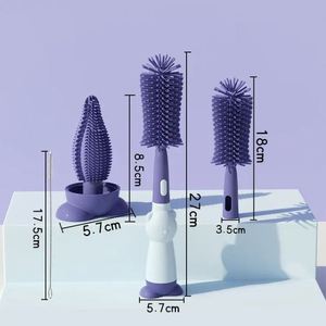 Juego de Cepillos Multifuncionales de PP y Silicona para Limpiar Biberones y Chupetes, Ideal para Viajes - Product Image 3