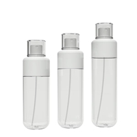 Bouteille à pompe en plastique PET personnalisée 100/120/150ml fine brume vide pour lotion essence parfum désinfectant pour les mains cosmétiques