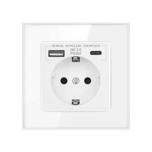 Usb 12v 5 9v double ports switch eu power fast charging usb wall socket