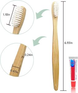 Eco-Friendly Sustainable Disposable Hotel Bathroom Amenities <b>Set</b> with Dental Kit Toothbrush and Moisturizing Toothpaste - Product Image 3
