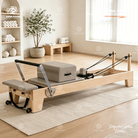 Cama de Pilates Ecológica, Duradera y Multifuncional, Equipo de Entrenamiento Físico, Uso Comercial y Doméstico, Reformer de Pilates de Madera de Arce