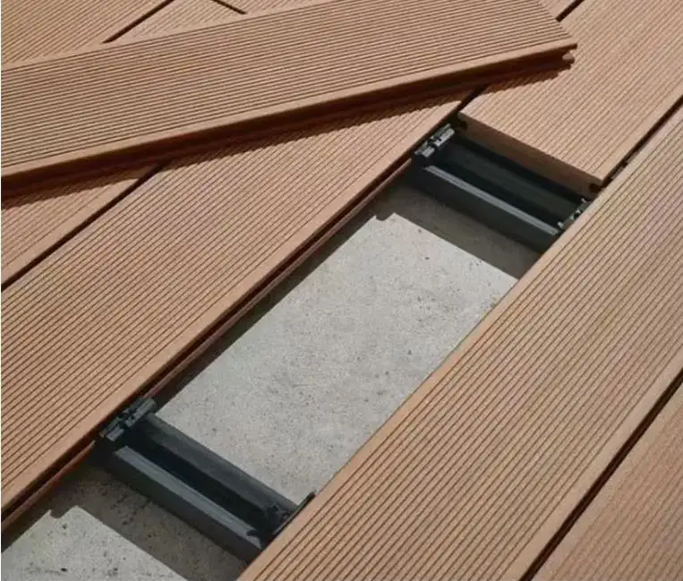 FOJU Wood Plastic Composite Co-Extrusion Decking Wpc Flooring Outdoor For Garden Swimming Pool Wpc Decking Boards