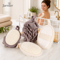 Échantillon Gratuit de Tampons de Douche en Loofah Jarnier – Gants Exfoliants Ovales Écologiques en Sisal Naturel pour le Corps – Éponge de Lavage en Loofah pour le Bain