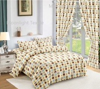 Ensemble de literie en polyester imprimé cœur jaune et noir de style africain, 6 pièces, taille King