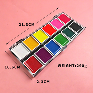 Ensemble de <span class=keywords><strong>maquillage</strong></span> professionnel pour <span class=keywords><strong>Halloween</strong></span> à base de plantes naturelles non toxiques à 12 couleurs, best-seller, pour enfants et adolescents, utilisation en vacances - Product Image 6