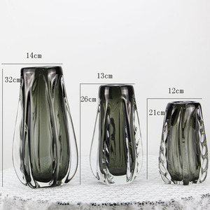 Nagpew Jarrones Transparentes Para Centros De Mesa, Florero Grande De Vidrio De 9 Pulgadas Con Fondo De Boca Ancha Con Peso, Fácil De Limpiar, Moderno Cuenco De Pescado Para Tallo Largo