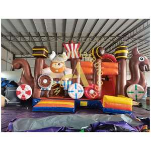 ספינת פיראטים מתנפחים להקפיץ בית ויקי קריקטורה פיראט ספינת פיראט עם אירועים של השכרת מסיבה חיצונית - Product Image 1