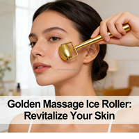 Rouleau de massage portable à glace pour la beauté à domicile, stimulant la croissance des cheveux et de la barbe, masseur du cuir chevelu, du corps, du visage et des yeux, rouleau de soin pour la peau de salon