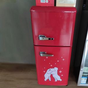 102L 3.6 pieds cubes usine professionnelle Mini Bar <span class=keywords><strong>Vintage</strong></span> 220V 50Hz congélateur supérieur Double <span class=keywords><strong>porte</strong></span> Mini réfrigérateur rétro - Product Image 2