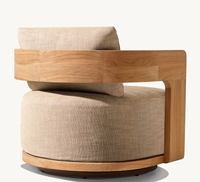 BRONTE Chaise en bois de teck personnalisée Chine fabricant extérieur pivotant Patio chaise longue loisirs nouveau jardin canapé simple