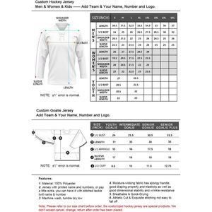 Maillot de hockey personnalisé unisexe pour adulte, sublimé, anti-humidité, col en V, 420g, pour équipes - Product Image 6