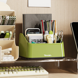 Tocen Desktop Storage Box <b>Large</b> Capacity Multi Functional Stationery Organizer For Office Home <b>Desk</b> Use - Product Image 1