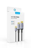 Câble HDMI vers DP unidirectionnel Mindpure avec alimentation USB, 4K 60Hz, 2K 144Hz, puce CS5801AN pour ordinateur portable, console vers moniteur DP