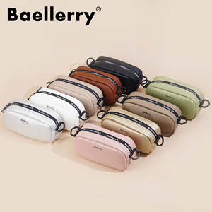 Baellerry Women's <b>Small</b> Square Shoulder <b>Bag</b> Green Pu Lychee Texture Zipper Closure Portable Everyday Use 7 Inch - Product Image 4