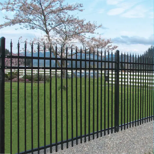 Panneaux de clôture de sécurité de jardin de haute qualité pour les chantiers Clôture de jardin en métal <span class=keywords><strong>forgé</strong></span> enduit de poudre - Product Image 2