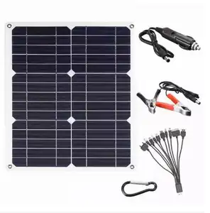 10W 20W 25W 5V 12V Waterproof Car Battery Charger Camping RV Home Solar Panel
