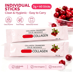 Offre Spéciale – Nouvelle Poudre de Collagène + Canneberge à Marque Blanche – Sachet de Peptides de Collagène de Poisson Hydrolysé – Boisson Soin de la Peau pour le Soutien à la Santé - Product Image 3
