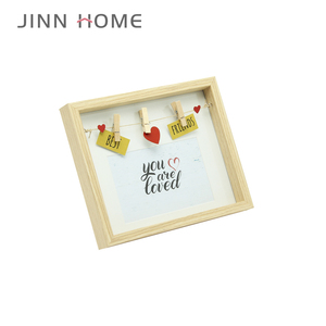 <span class=keywords><strong>Cadre</strong></span> photo en bois naturel avec pinces à linge et décorations « Meilleurs amis », <span class=keywords><strong>cadre</strong></span> inspirant « Vous êtes aimés » pour un cadeau entre amis - Product Image 2