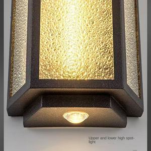 Lámpara de pared LED de lujo moderna con pantalla acrílica, luz de pared de patio impermeable para decoración de porche de Hotel, cuerpo de lámpara de PC - Product Image 3