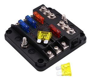 ตัวยึดฟิวส์บล็อกกล่องฟิวส์6ทาง,ตัวตัดวงจร DC 12V /24V พร้อ<span class=keywords><strong>ม</strong></span>ฟิวส์และขั้วต่อสำหรับรถยนต์รถบัสรถบรรทุก<span class=keywords><strong>ม</strong></span>อเตอร์อัตโนมัติ - Product Image 4