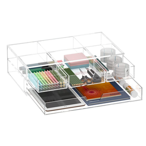 Acryl Monitor <span class=keywords><strong>Stand</strong></span> Met Lade Clear <span class=keywords><strong>Computer</strong></span> Monitor <span class=keywords><strong>Stand</strong></span> Voor Laptop Notebook Bureau Lade Organizer Voor Kantoorbenodigdheden - Product Image 1